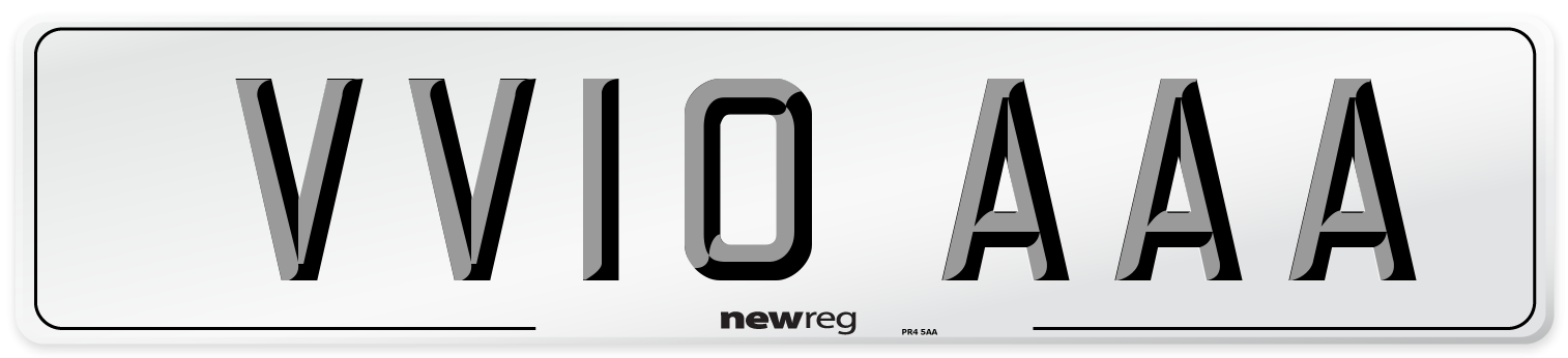 VV10 AAA Number Plate from New Reg
